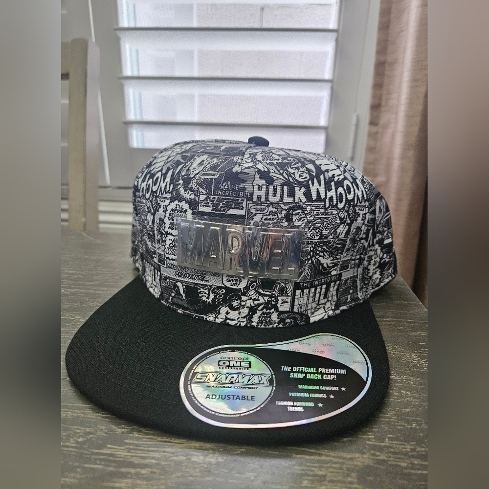 Marvel Movie Black and White Snapback Cap Baseball Hat Trucker Adjustable Strap